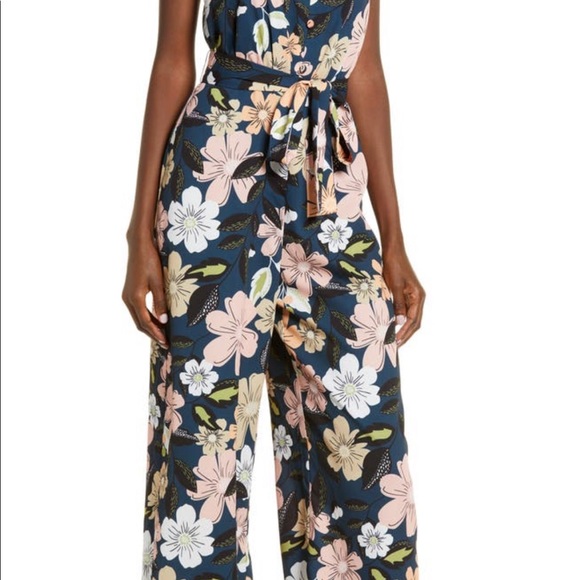 Floral Wide Leg Jumpsuit ~ Brand New - Picture 11 of 11
